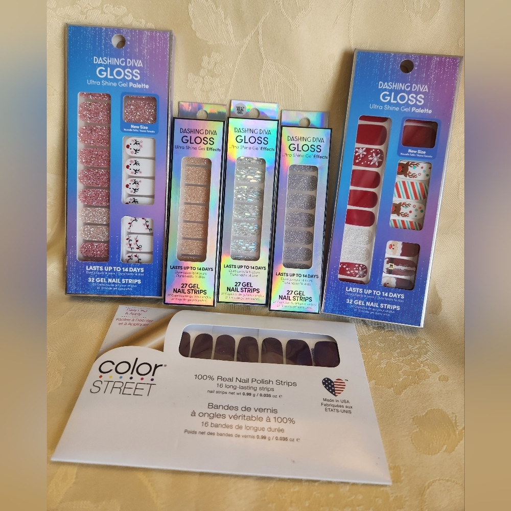 Dashing Diva Gloss & Color Street Nail Strips - 6 Sets- NEW